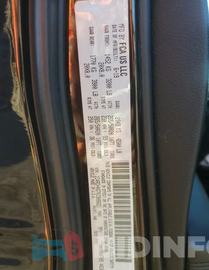 1C4RDHAG7KC806621 Photo# 14