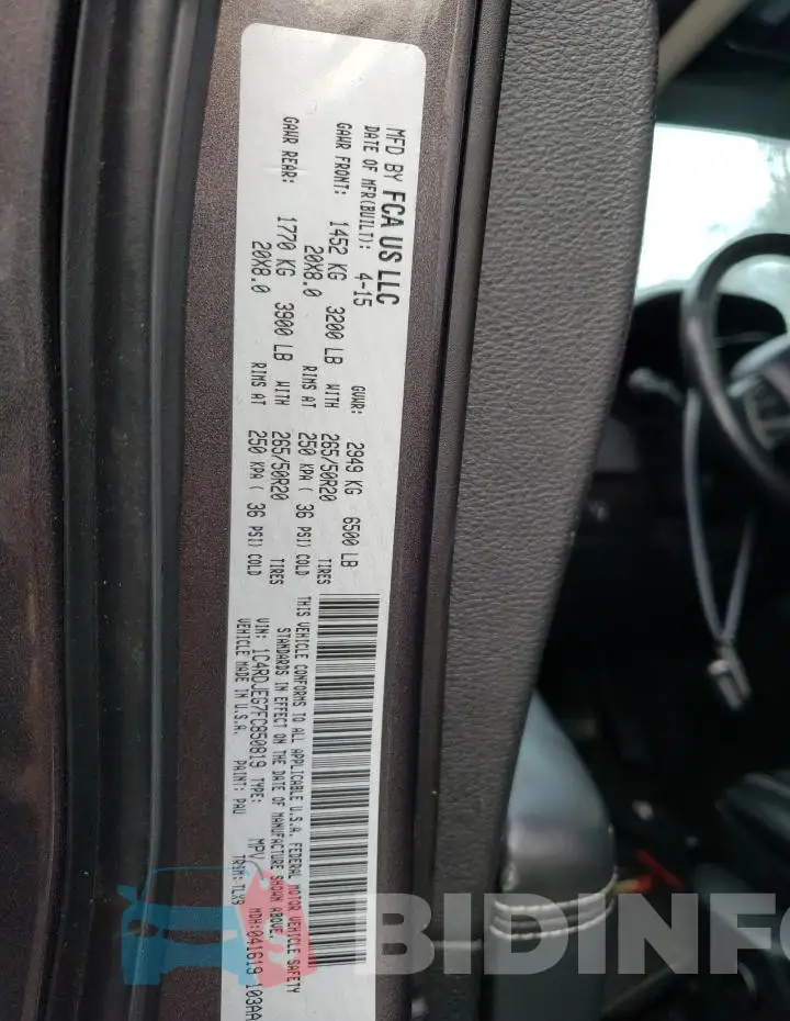 1C4RDJEG7FC850819 Photo# 12