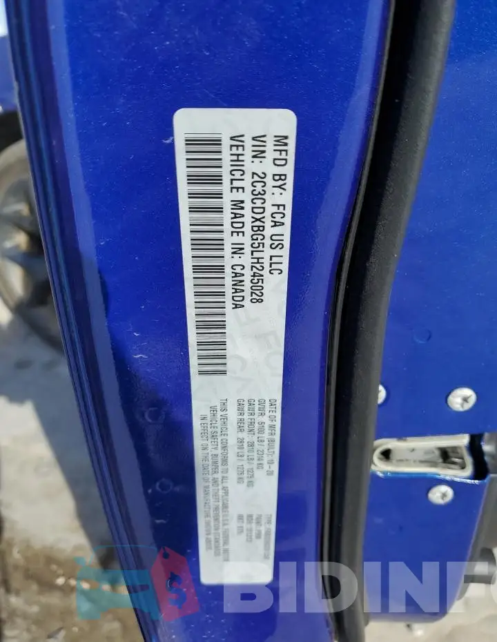 2C3CDXBG5LH245028 Photo# 12