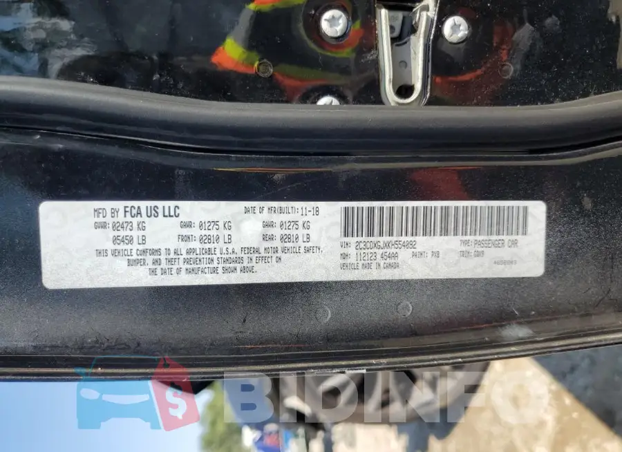 2C3CDXGJXKH554092 Photo# 12