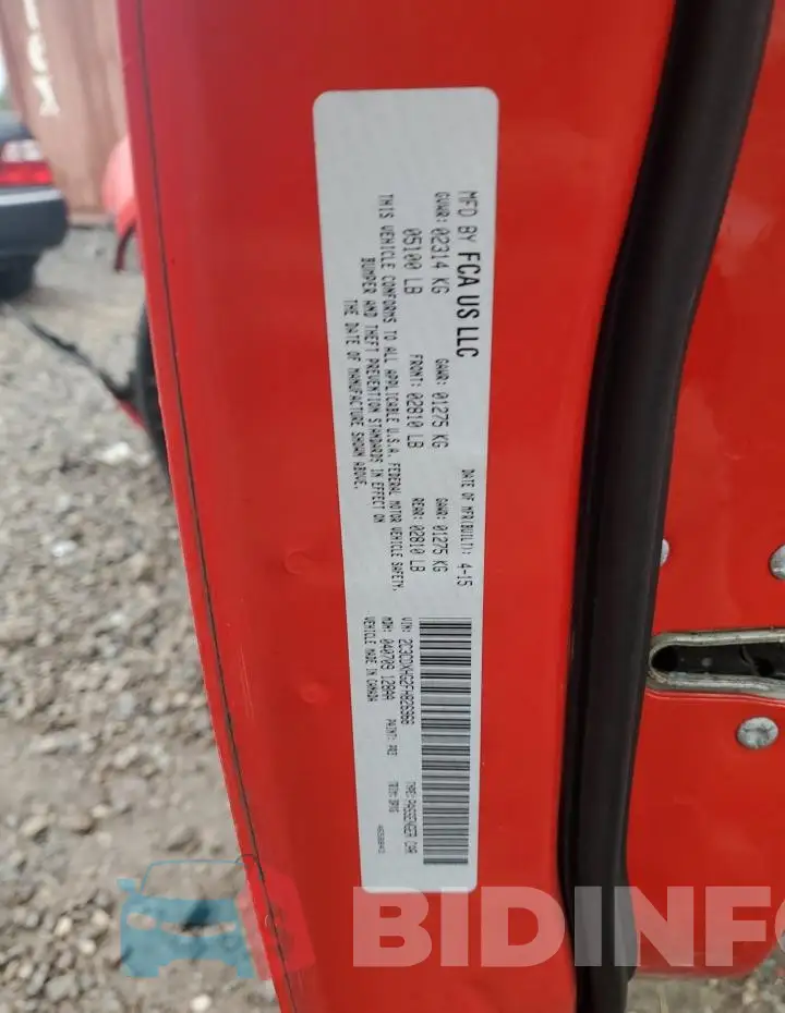 2C3CDXHG2FH826966 Photo# 12