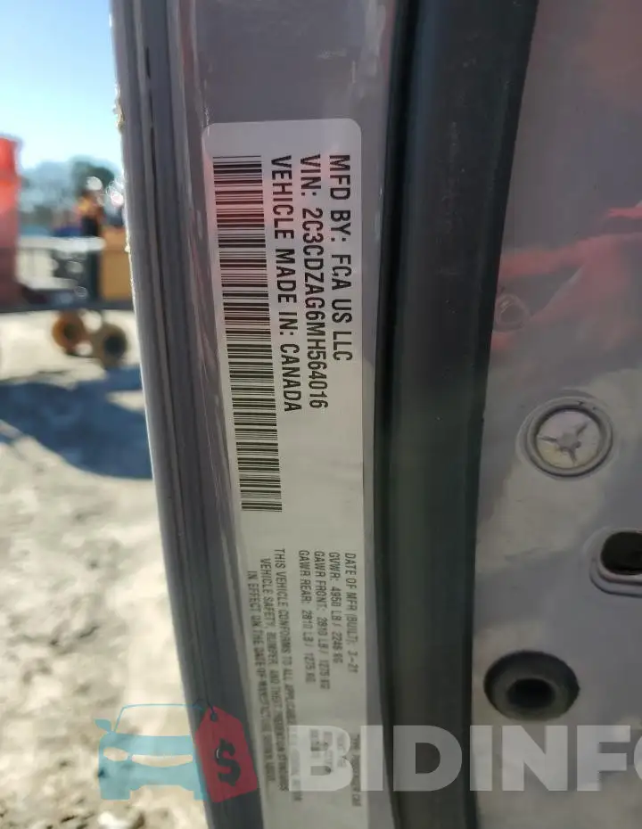 2C3CDZAG6MH564016 Photo# 12