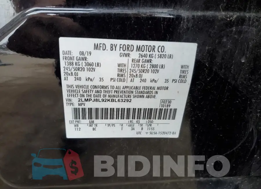 2LMPJ8L92KBL63292 Photo# 14
