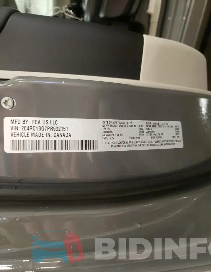 2C4RC1BG7PR532151 Photo# 13