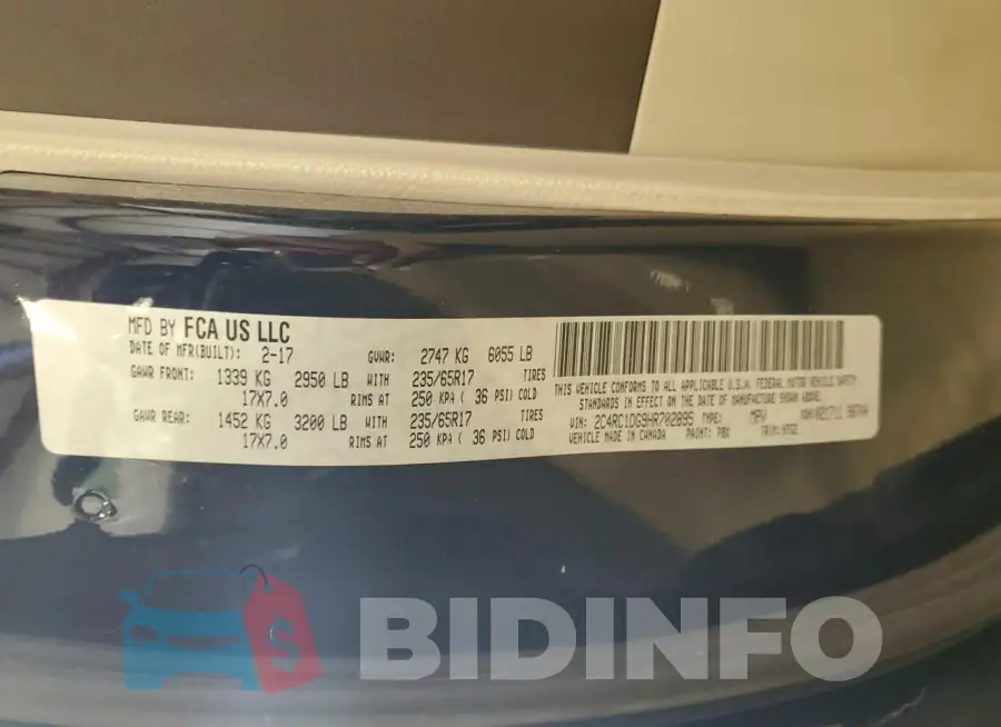 2C4RC1DG9HR702895 Photo# 14