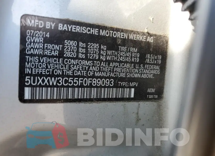 5UXXW3C55F0F89093 Photo# 12