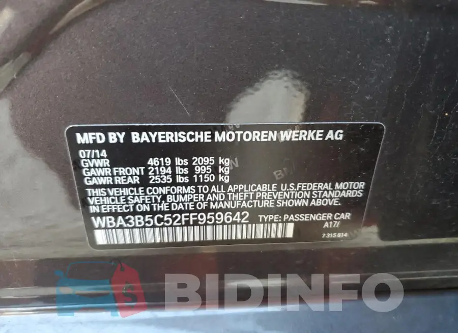 WBA3B5C52FF959642 Photo# 12