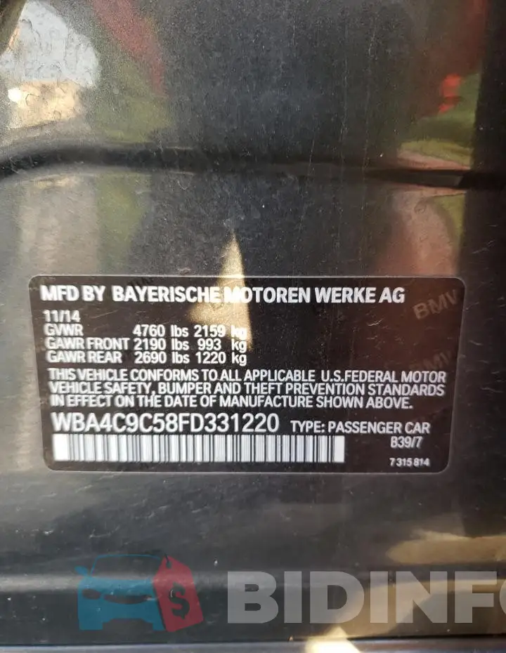 WBA4C9C58FD331220 Photo# 12
