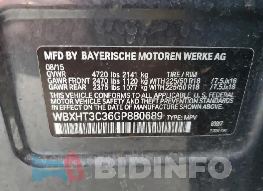 WBXHT3C36GP880689 Photo# 13