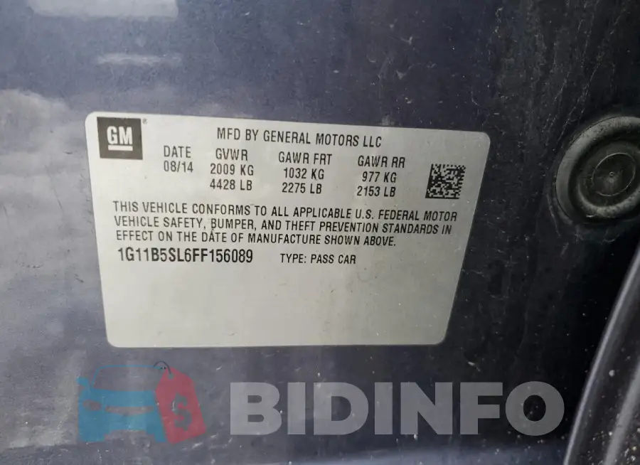 1G11B5SL6FF156089 Photo# 12