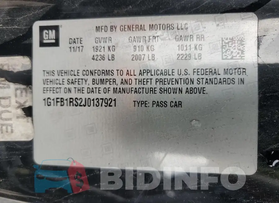 1G1FB1RS2J0137921 Photo# 13