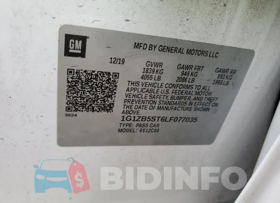 1G1ZB5ST6LF077035 Photo# 12