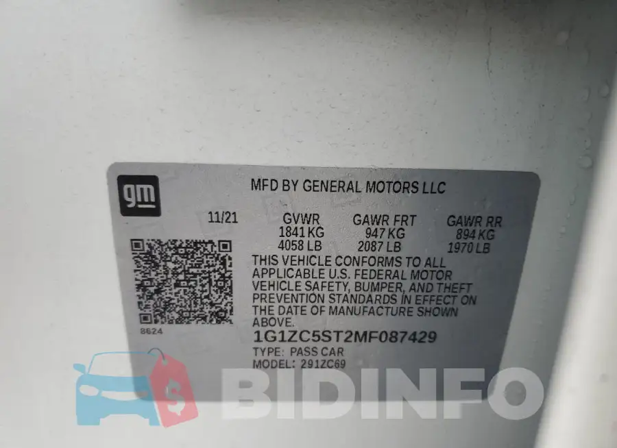 1G1ZC5ST2MF087429 Photo# 12