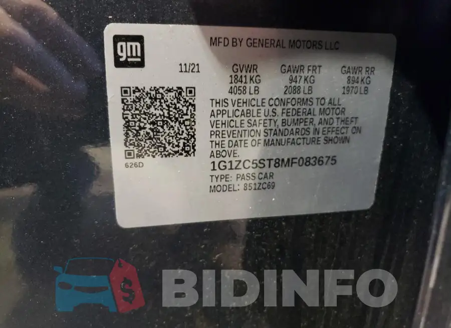 1G1ZC5ST8MF083675 Photo# 12