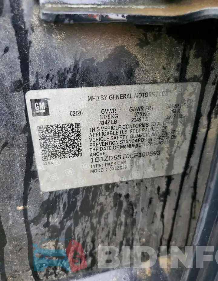 1G1ZD5ST0LF100593 Photo# 12