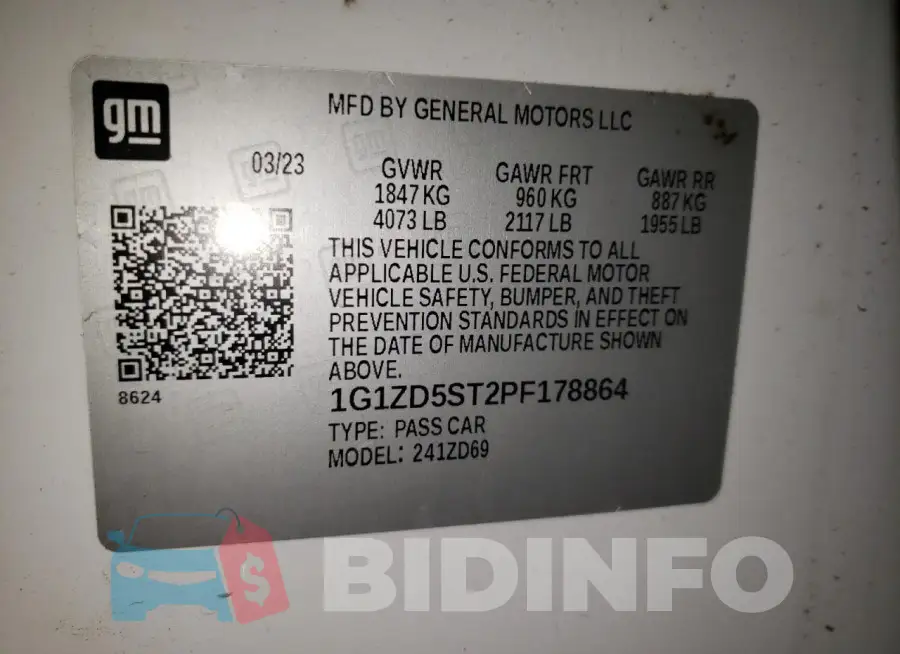 1G1ZD5ST2PF178864 Photo# 12