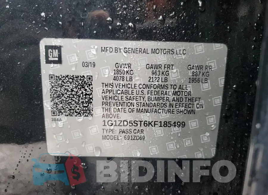 1G1ZD5ST6KF185499 Photo# 12