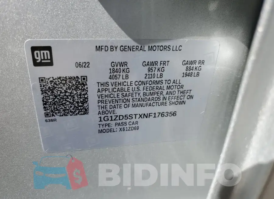 1G1ZD5STXNF176356 Photo# 12