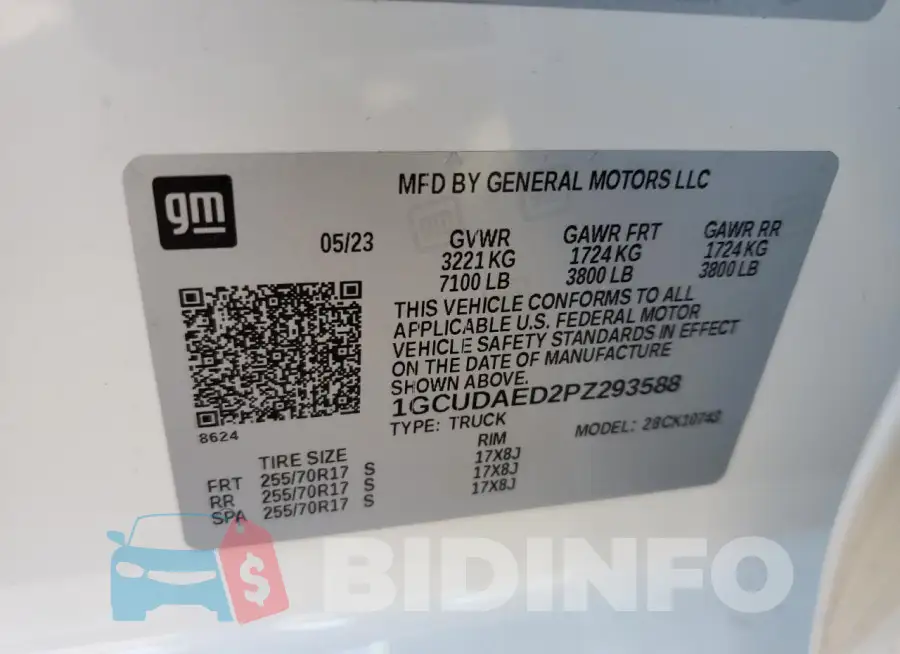 1GCUDAED2PZ293588 Photo# 12