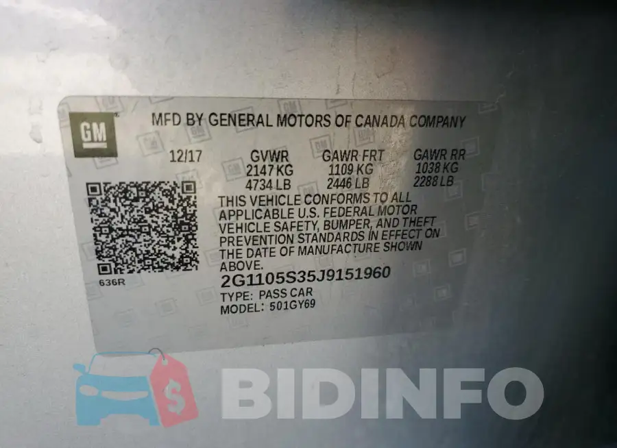 2G1105S35J9151960 Photo# 12