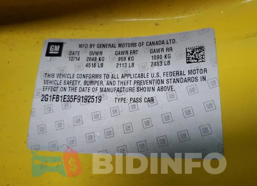 2G1FB1E35F9192519 Photo# 12