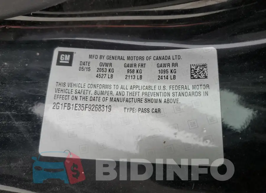 2G1FB1E35F9268319 Photo# 12