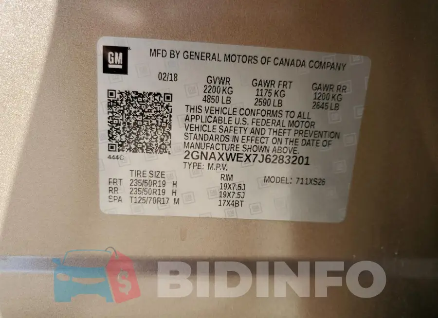 2GNAXWEX7J6283201 Photo# 13