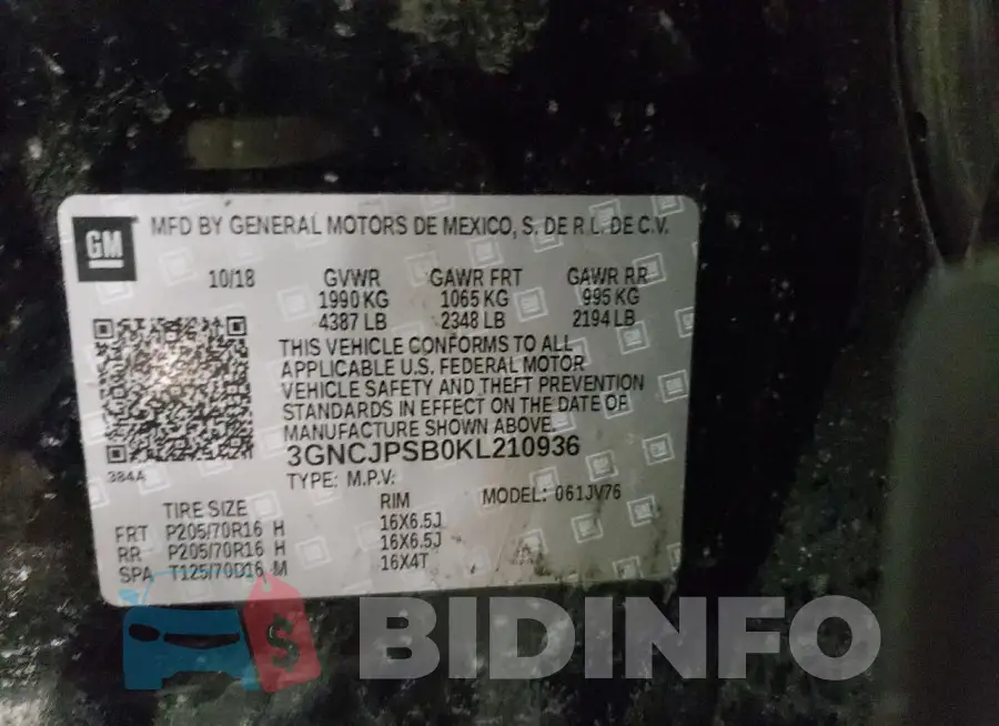 3GNCJPSB0KL210936 Photo# 12