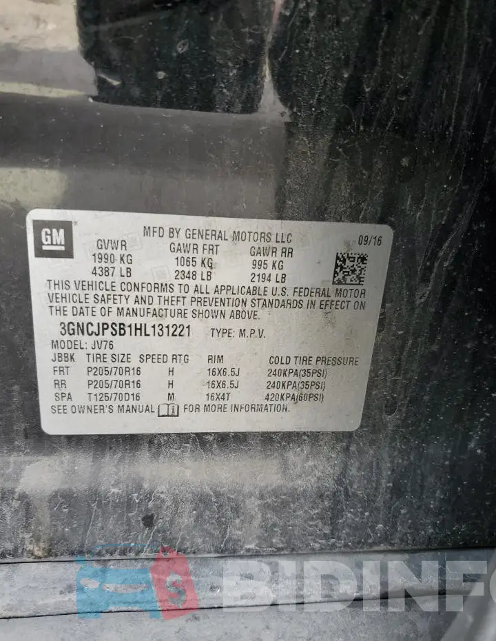 3GNCJPSB1HL131221 Photo# 12