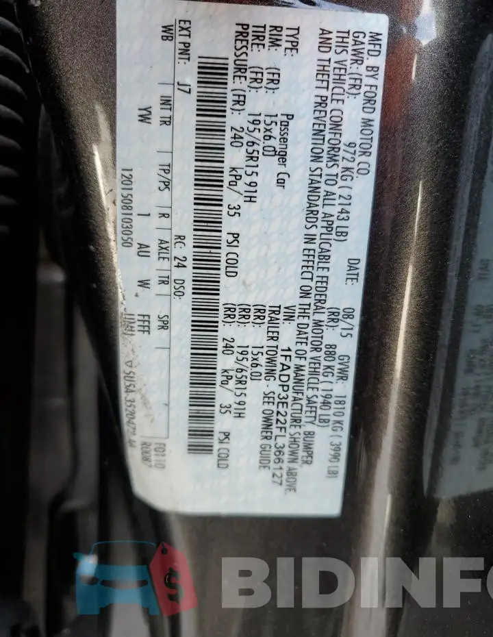 1FADP3E22FL366127 Photo# 12