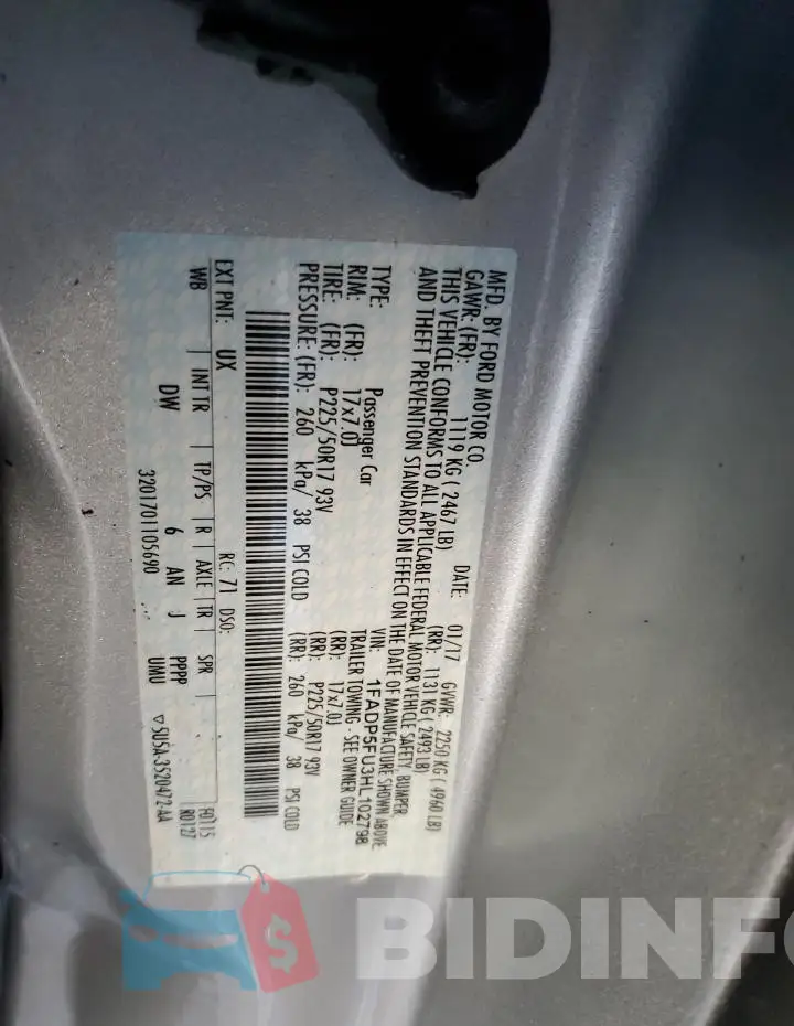 1FADP5FU3HL102798 Photo# 12