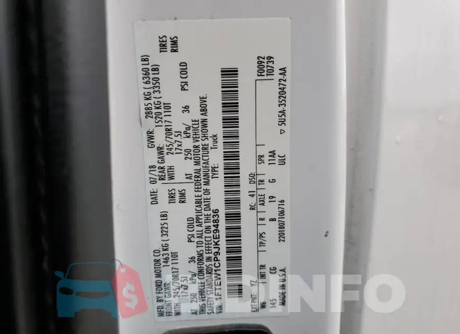 1FTEW1CP9JKE94836 Photo# 12