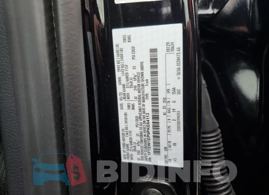 1FTEW1EP9PKE64113 Photo# 12