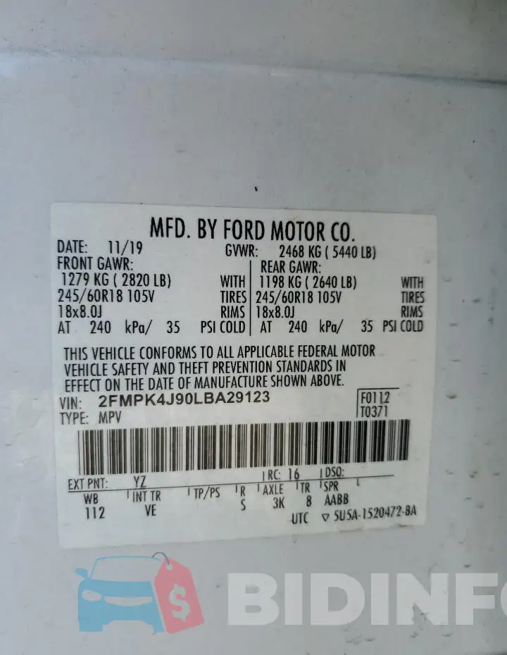 2FMPK4J90LBA29123 Photo# 12