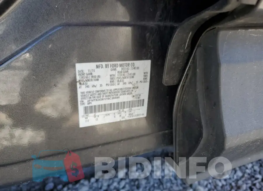 2FMTK3G81FBC28595 Photo# 12