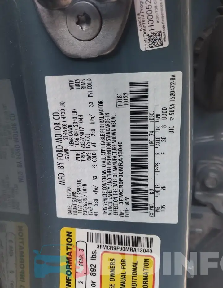 3FMCR9F90MRA13040 Photo# 12