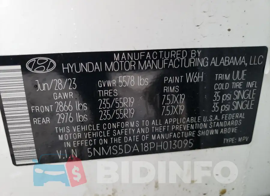 5NMS5DA18PH013095 Photo# 14
