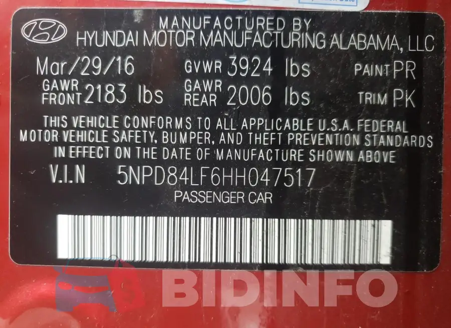 5NPD84LF6HH047517 Photo# 13