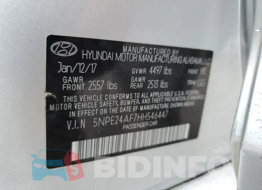 5NPE24AF7HH546447 Photo# 12