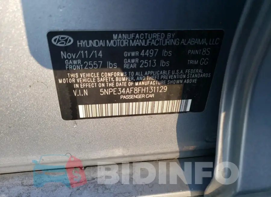 5NPE34AF8FH131129 Photo# 12