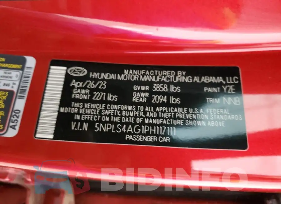 5NPLS4AG1PH117111 Photo# 12
