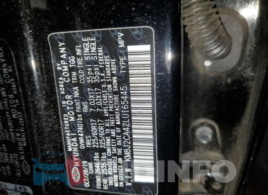 KM8J2CA42LU165445 Photo# 13