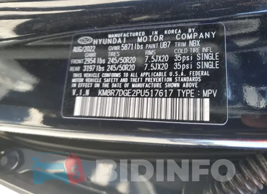 KM8R7DGE2PU517617 Photo# 13
