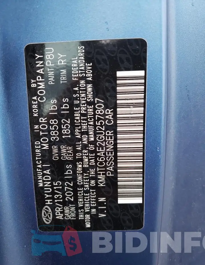 KMHTC6AE2GU257807 Photo# 12