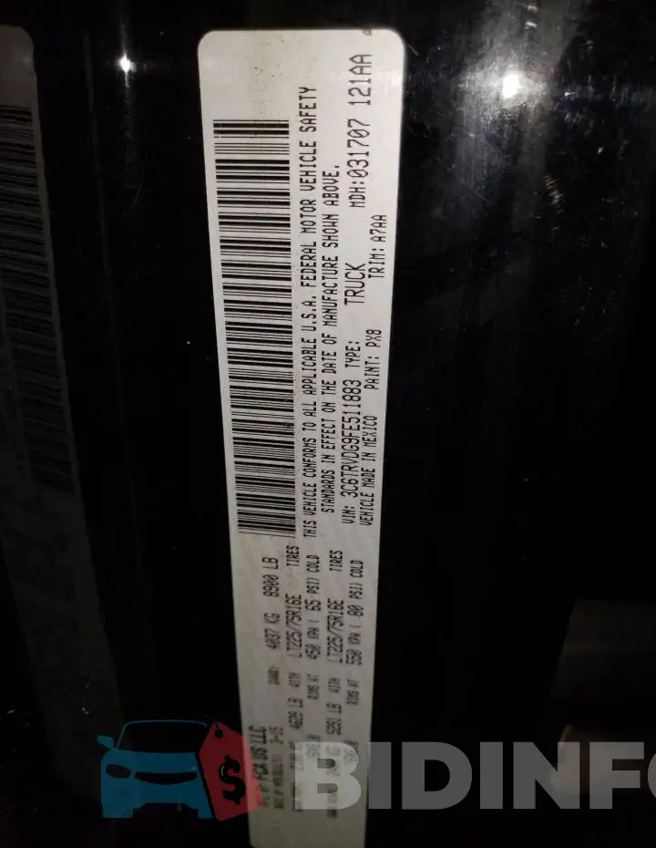 3C6TRVDG9FE511883 Photo# 13