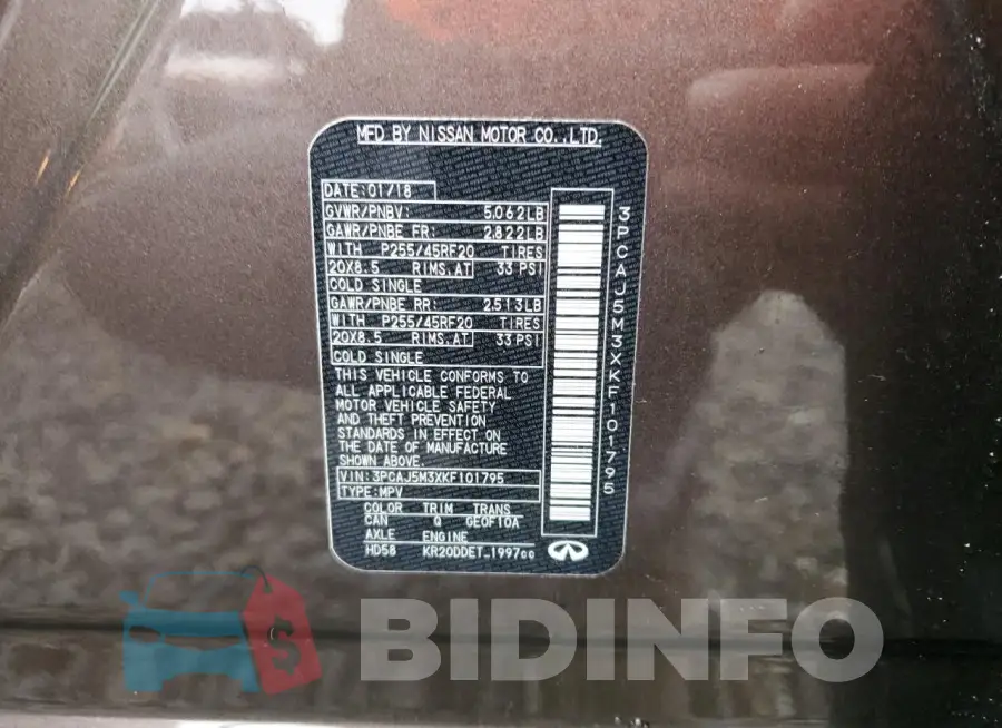 3PCAJ5M3XKF101795 Photo# 12