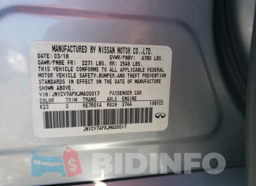 JN1CV7APXJM400017 Photo# 12
