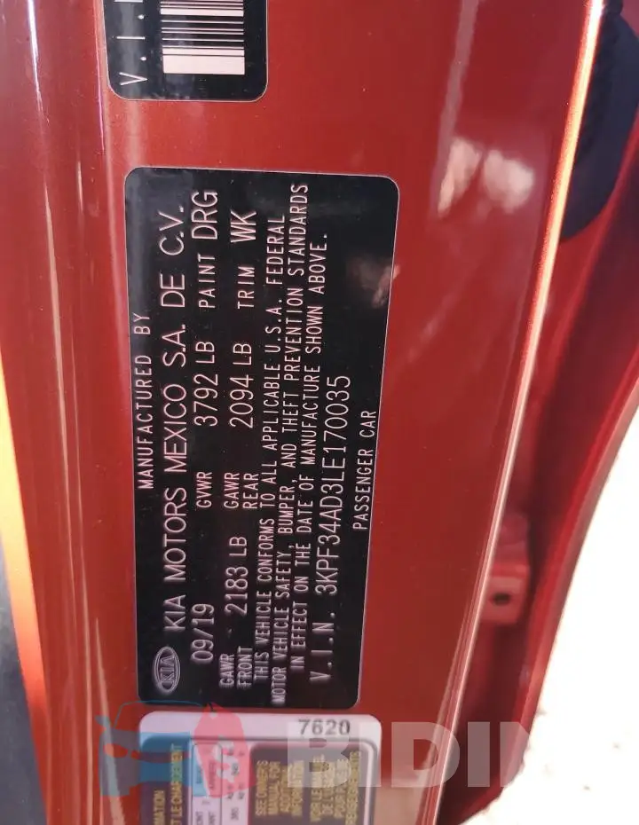 3KPF34AD3LE170035 Photo# 12