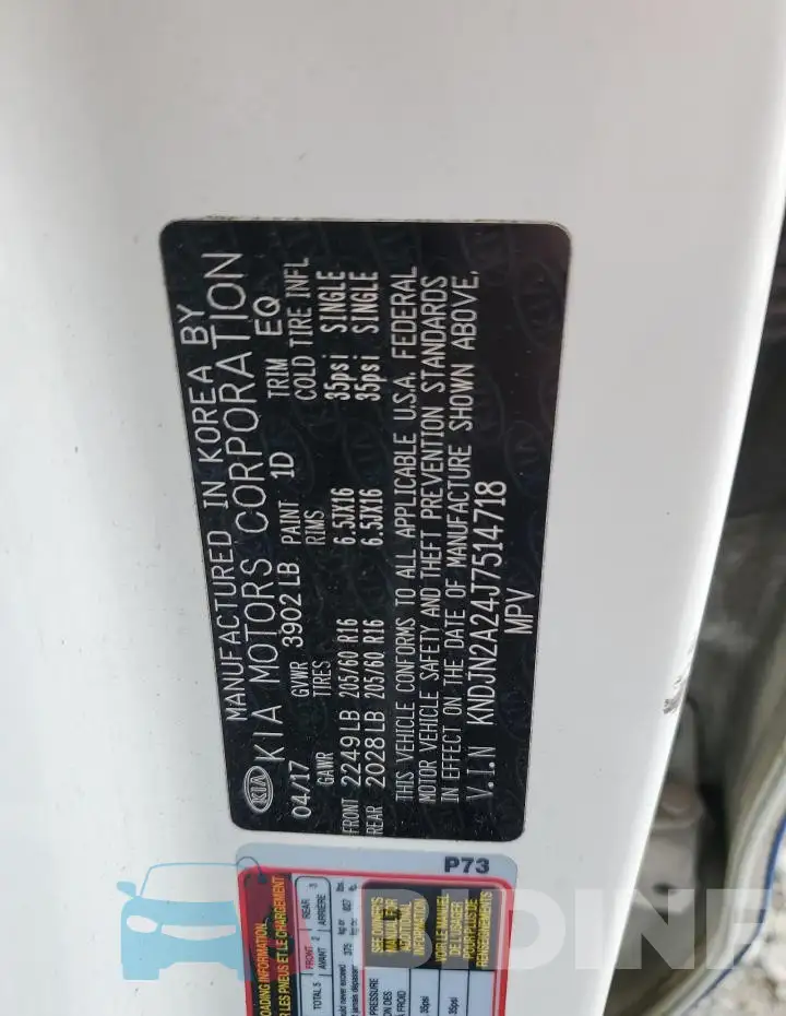 KNDJN2A24J7514718 Photo# 12