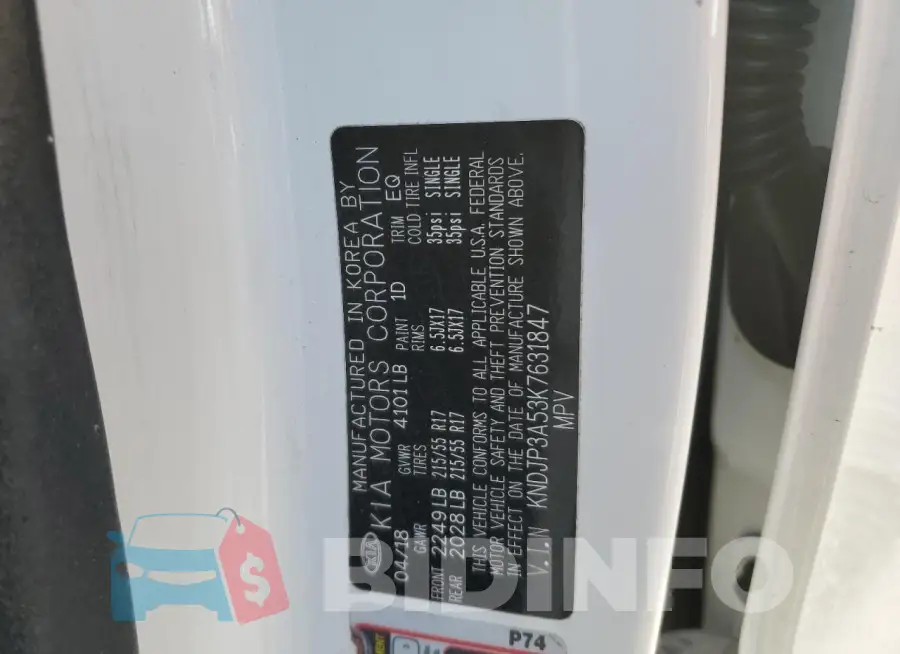 KNDJP3A53K7631847 Photo# 12